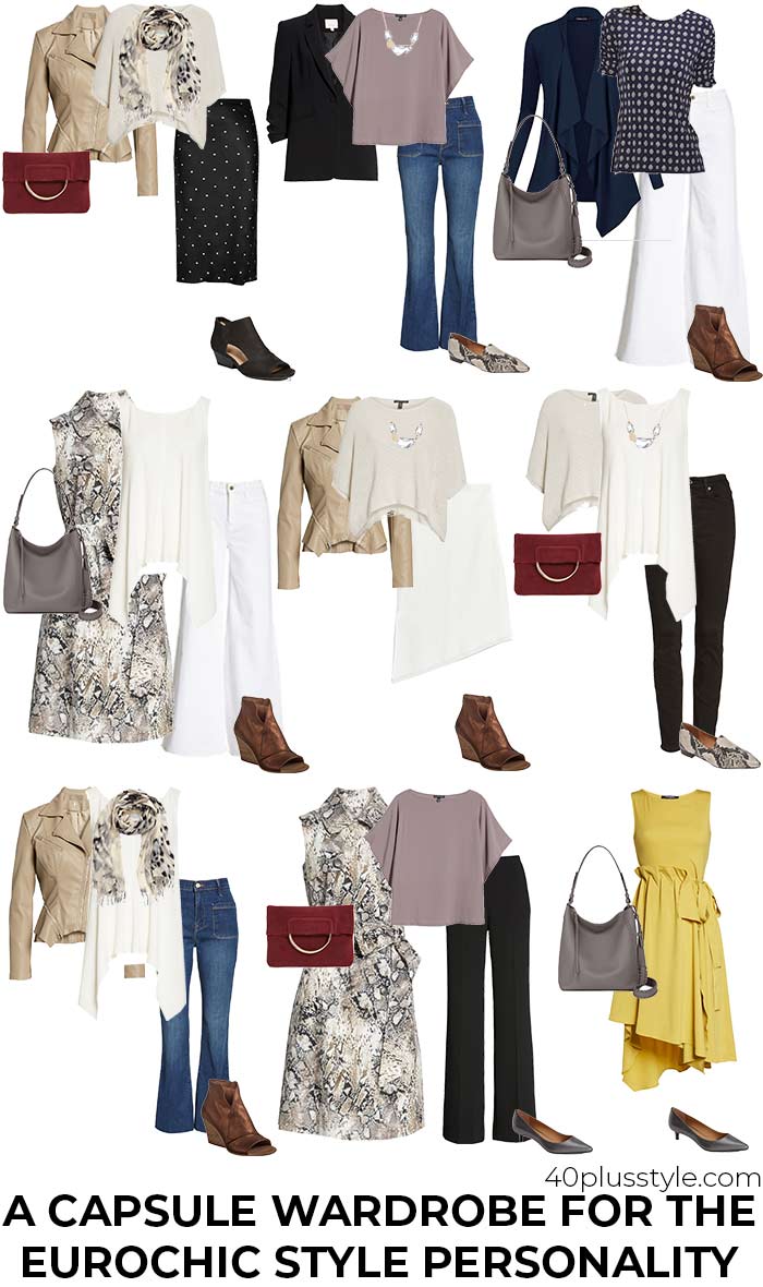 A capsule wardrobe for the eurochic style personality | 40plusstyle.com