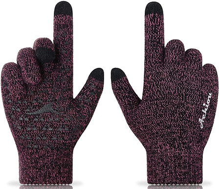 Achiou winter knit gloves | 40plusstyle.com