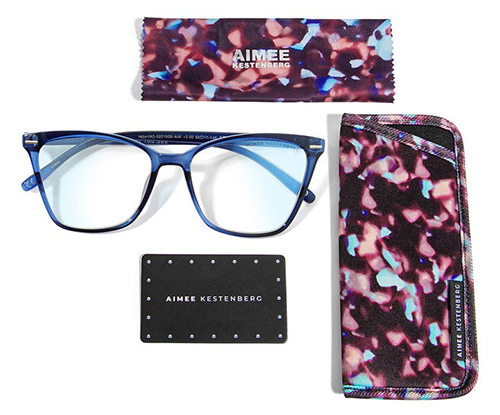 Aimee Kestenberg Stanton 55mm Square Blue Light Blocking Glasses | 40plusstyle.com