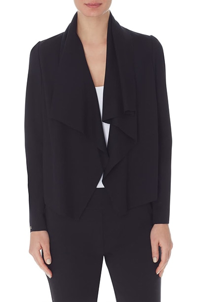 Anne Klein Drape Front Jacket | 40plusstyle.com