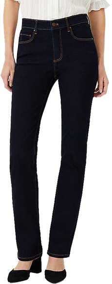 Ann Taylor Tall Curvy Sculpting Pocket Mid Rise Boot Cut Jeans | 40plusstyle.com