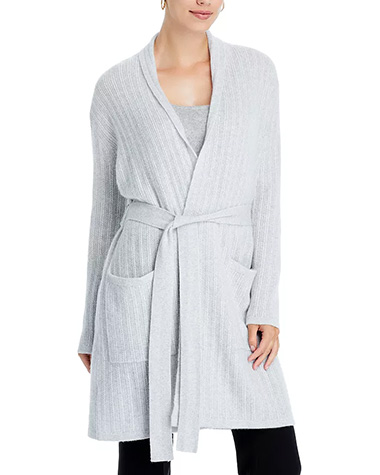 Arlotta Cashmere Chevron Short Robe | 40plusstyle.com