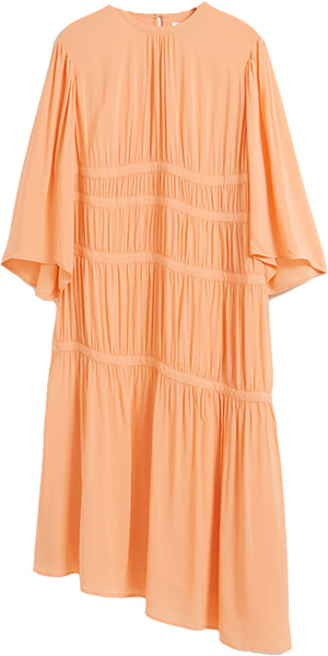 & Other Stories Ruched Relaxed-Fit Asymmetric Dress | 40plusstyle.com