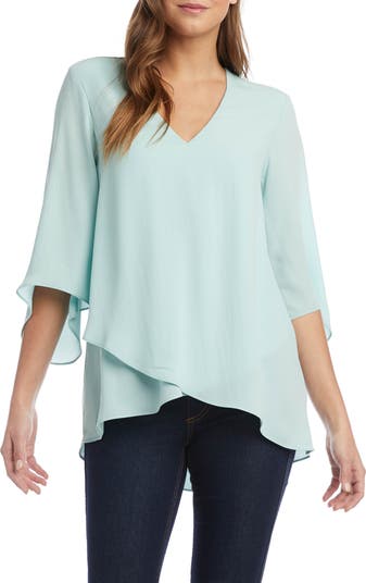 Summer tops - Karen Kane Asymmetrical Crepe Top | 40plusstyle.com