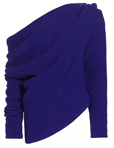 A.W.A.K.E. Mode Asymmetric Wool-Blend Blouse | 40plusstyle.com