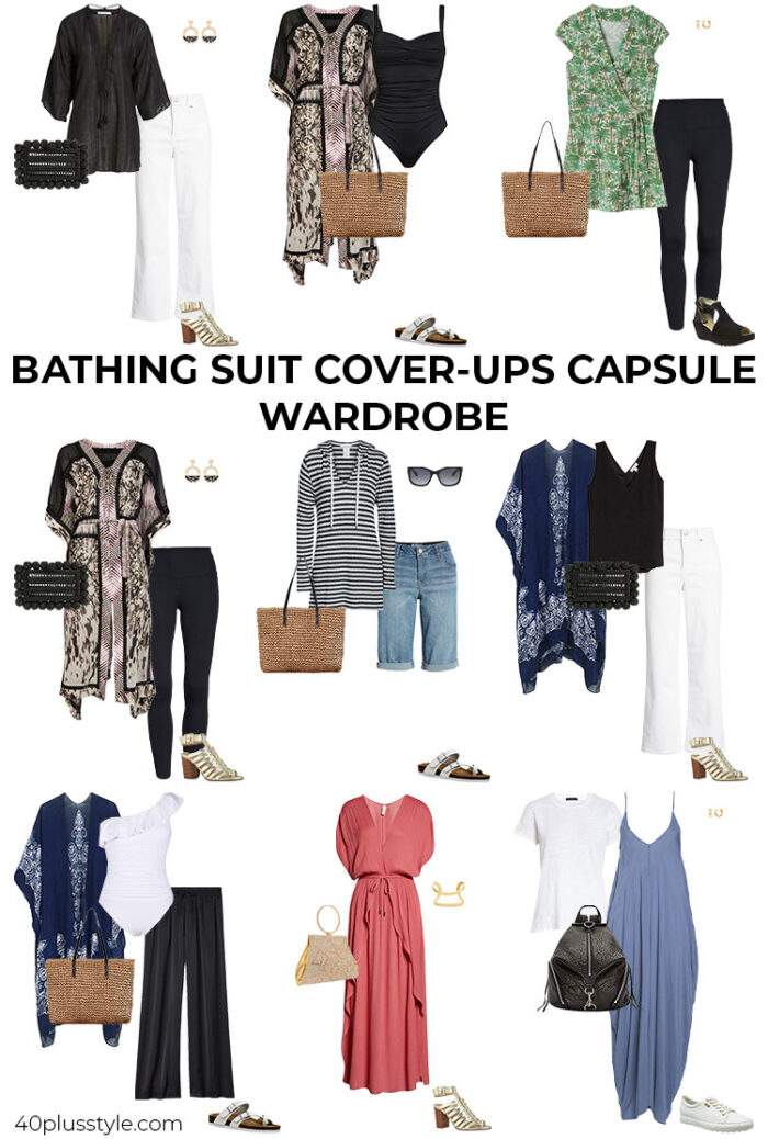 Bathing suit cover-ups capsule wardrobe | 40plusstyle.com