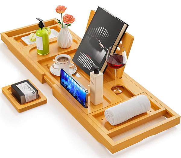 Yirilan Premium Bathtub Tray Caddy | 40plusstyle.com