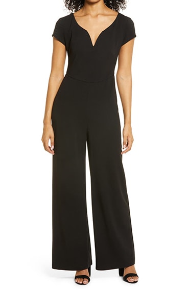 Connected Apparel Cap Sleeve Jumpsuit | 40plusstyle.com