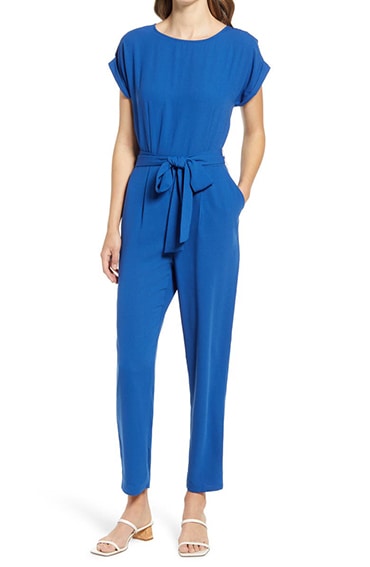 Halogen Short Sleeve Jumpsuit | 40plusstyle.com