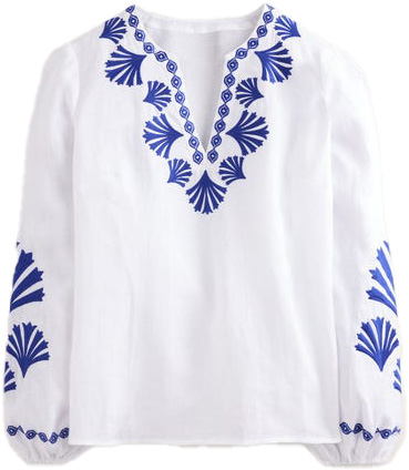 Summer tops - Boden Bonnie Linen Top | 40plusstyle.com