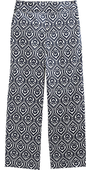 Boden Straight Leg Printed Crop Pants | 40plusstyle.com