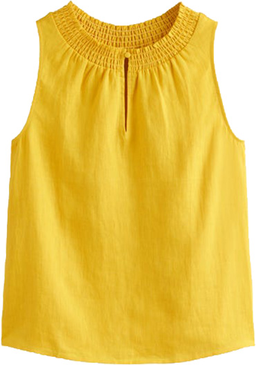 Boden Georgia Linen Sleeveless Top | 40plusstyle.com