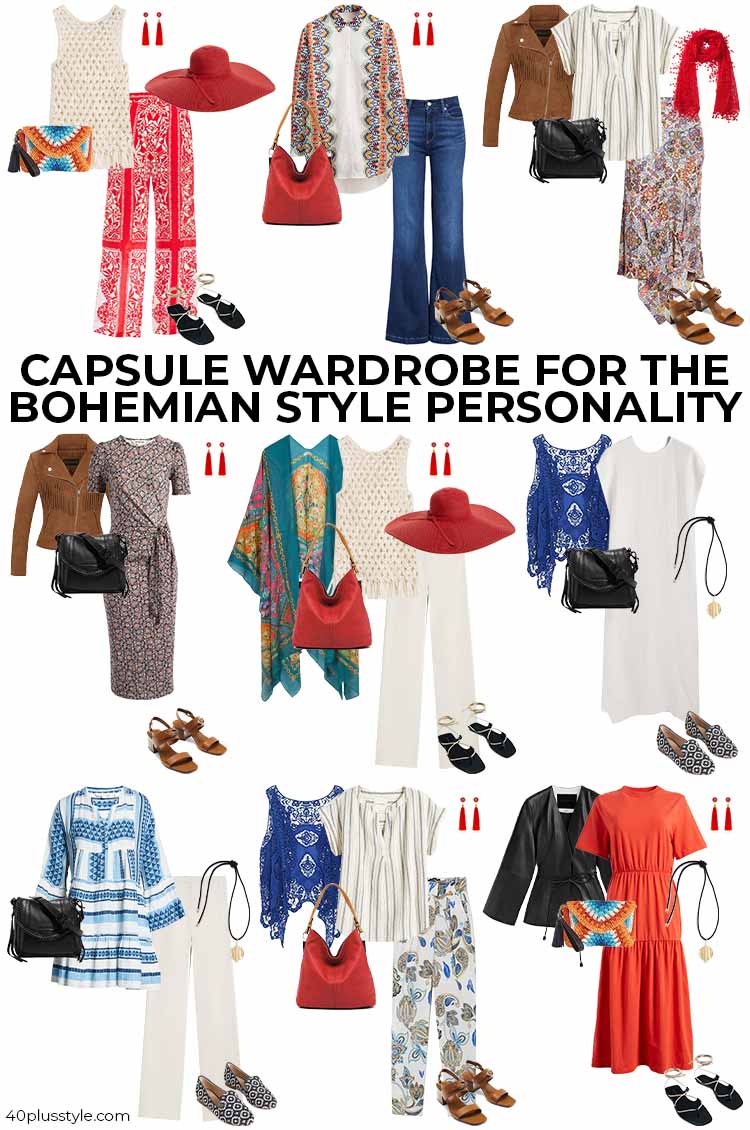 A capsule wardrobe for the bohemian style personality | 40plusstyle.com