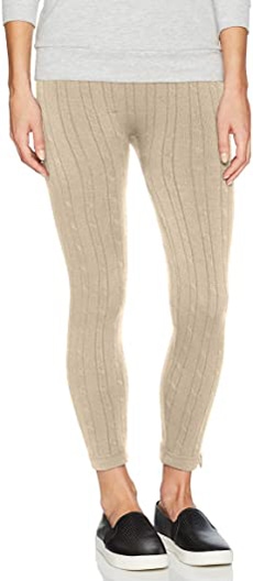 MUK LUKS cable knit leggings | 40plusstyle.com