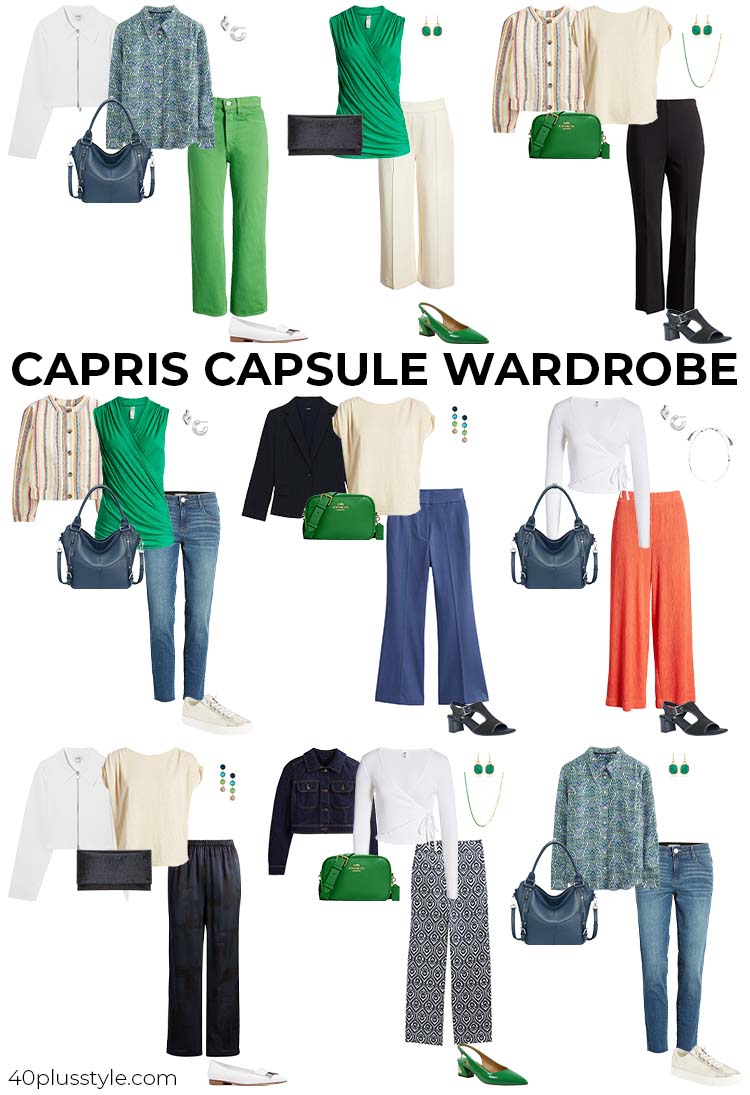 Capris pants capsule wardrobe | 40plusstyle.com