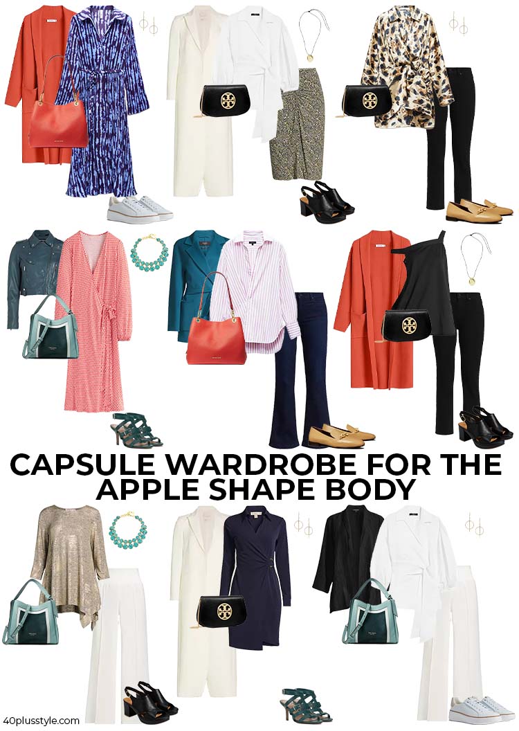 A capsule wardrobe for the apple body shape | 40plusstyle.com