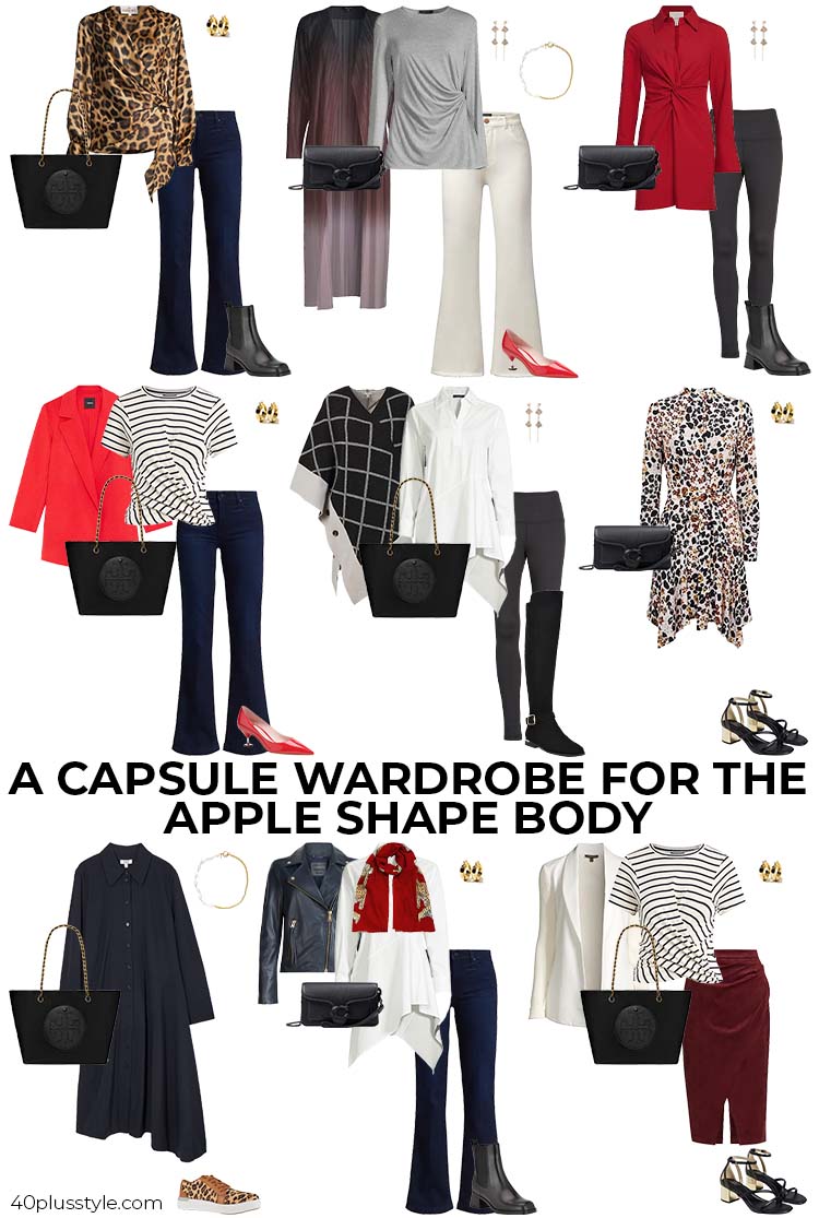 A capsule wardrobe for the apple body shape | 40plusstyle.com