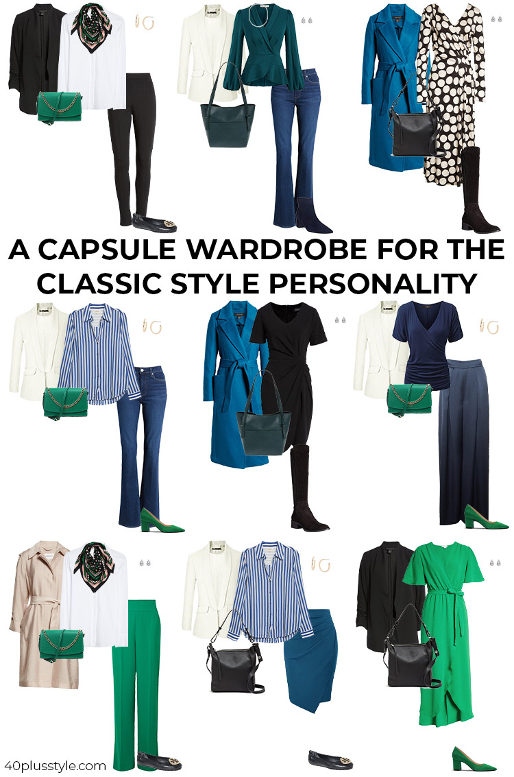 A capsule wardrobe for the CLASSIC style personality | 40plusstyle.com