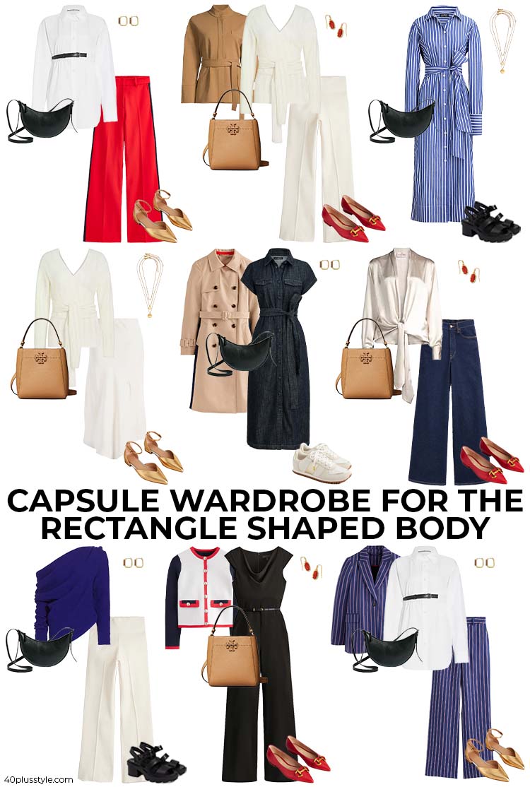 A capsule wardrobe for the rectangle body shape | 40plusstyle.com