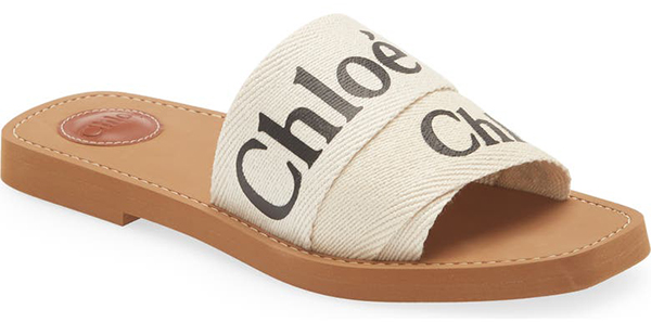 Chloé Woody Logo Slide SandalChloé Woody Logo Slide Sandal | 40plusstyle.com