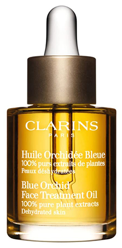 Best face oil for anti aging - Clarins Blue Orchid Face Treatment Oil | 40plusstyle.com