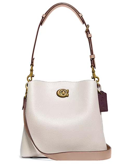 COACH Willow Colorblock Leather Shoulder Bag | 40plusstyle.com