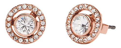 COACH Halo Pavé Stud Earrings | 40plusstyle.com