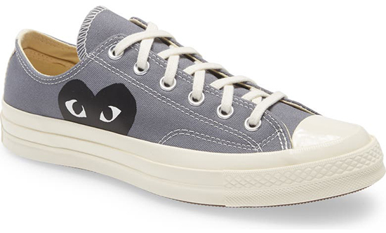 Comme des Garçons PLAY x Converse Chuck Taylor® Low Top Sneaker | 40plusstyle.com