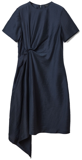 COS knot drape dress | 40plusstyle.com