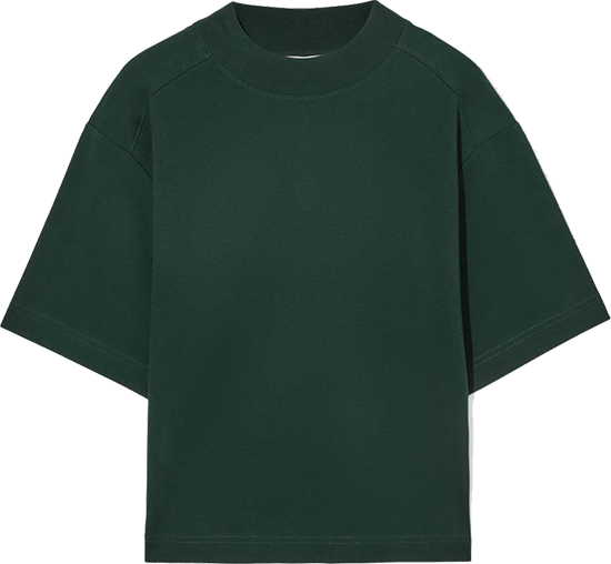 COS Boxy Mock Neck T-Shirt | 40plusstyle.com