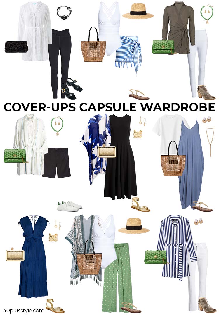 Bathing suit cover-ups capsule wardrobe | 40plusstyle.com