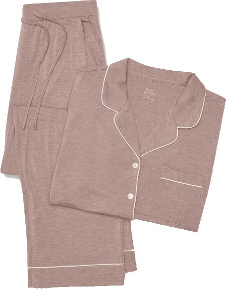 Cozy Earth Long Sleeve Bamboo Pajama Set | 40plusstyle.com