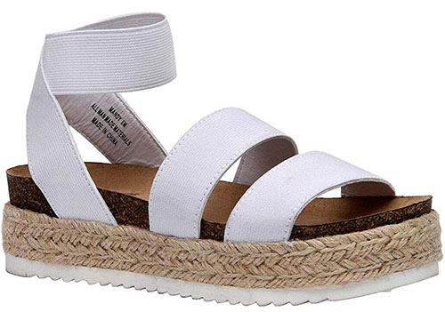 CUSHIONAIRE Mandy Cork Espadrille Wedge Sandal | 40plusstyle.com