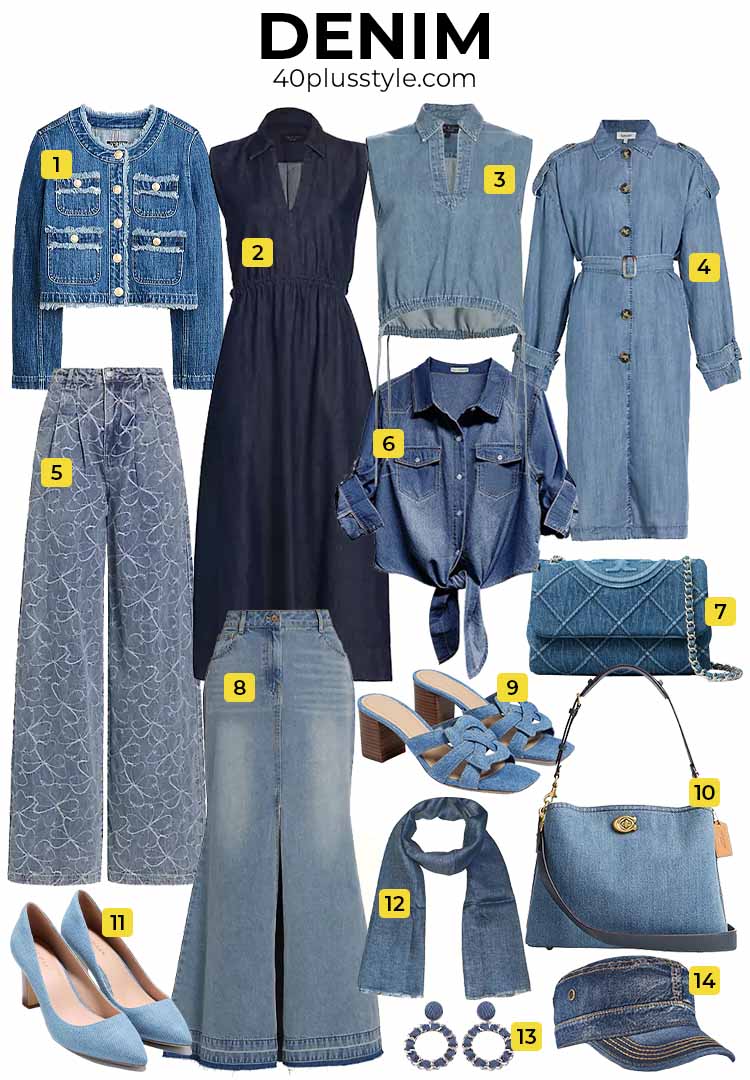 denim outfits | 40plusstyle.com