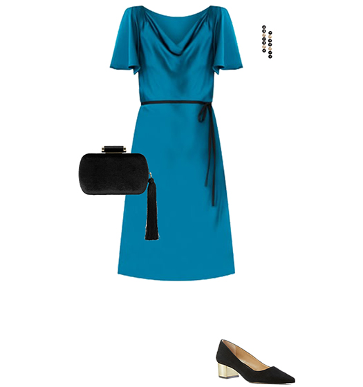 Teal dress | 40plusstyle.com