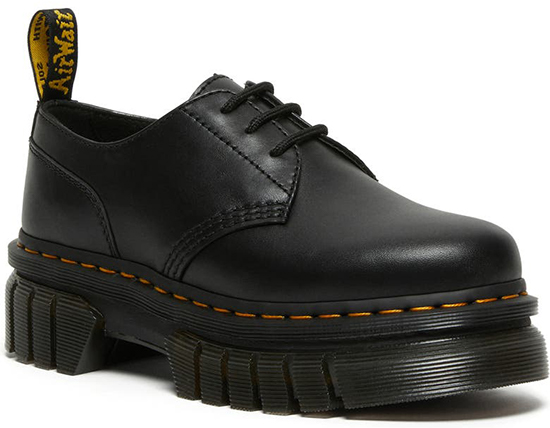 best non-slip shoes for women - Dr. Martens Audrick Platform Derby | 40plusstyle.com