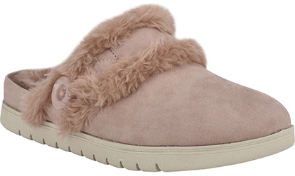 Easy Spirit Season Faux Fur Slipper | 40plusstyle.com