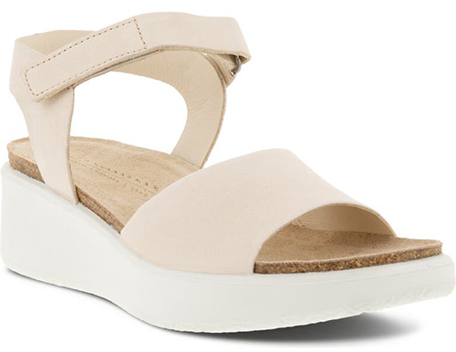 ECCO CORKSPHERE™ Flowt Wedge Cork Sandal | 40plusstyle.com