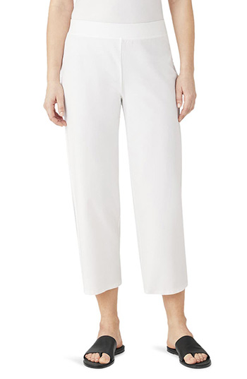 Eileen Fisher Straight Leg Crop Pants | 40plusstyle.com