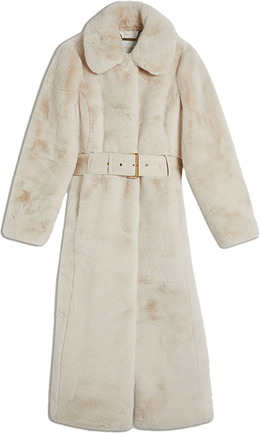 Ted Baker London Lilimma Longline Faux Fur Coat | 40plusstyle.com