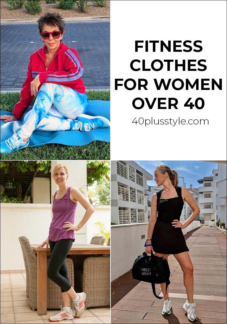 What to wear at fitness workouts? Here are some ideas for fitness clothes for women over 40! | 40plusstyle.com