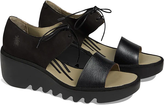 Fly London Bilu Platform Wedge Sandals | 40plusstyle.com