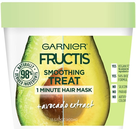 Garnier Fructis Smoothing Treat 1 Minute Hair Mask with Avocado Extract | 40plusstyle.com