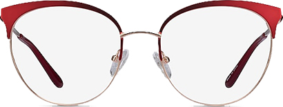 EyeBuyDirect Gem Cat Eye Red Gold Eyeglasses | 40plusstyle.com