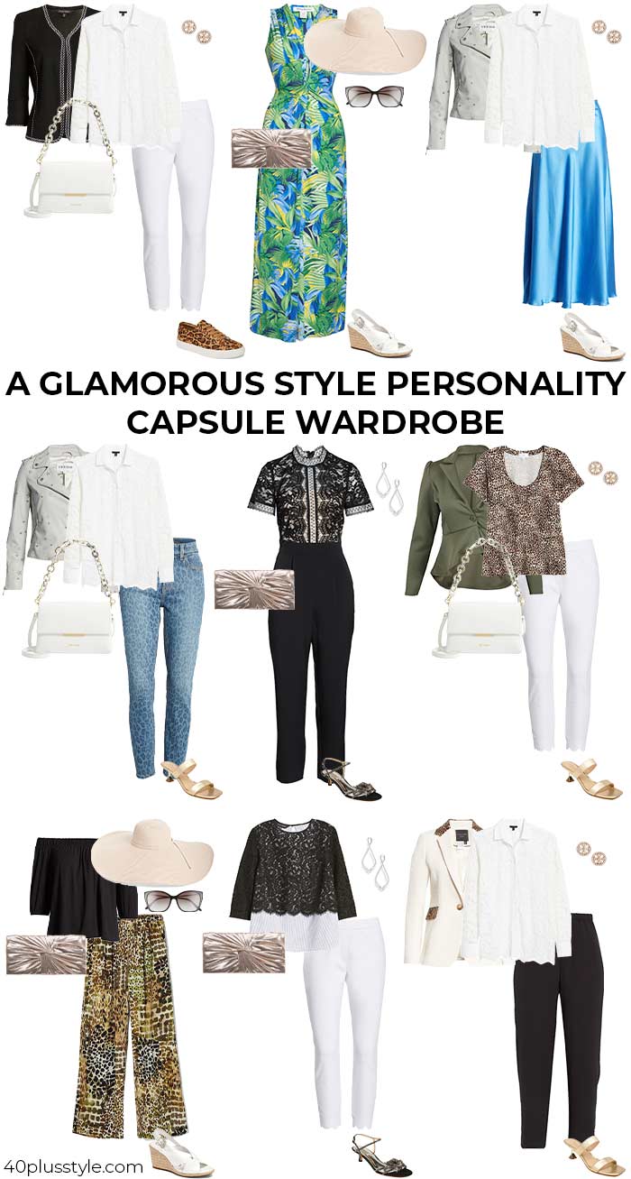 A capsule wardrobe for the glamorous style personality | 40plusstyle.com