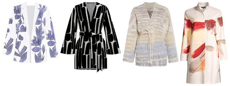 graphic print coats | 40plusstyle.com