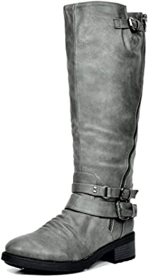 DREAM PAIRS Wide Calf Knee High Riding Boot | 40plusstyle.com