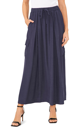 Halogen Cargo Pocket Drawstring Skirt | 40plusstyle.com