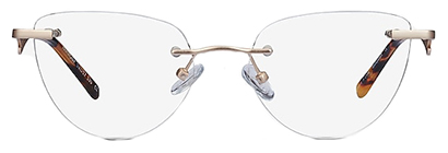 EyeBuyDirect Harmony Cat Eye Matte Gold Eyeglasses | 40plusstyle.com