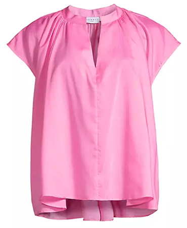 Harshman Finch Cap-Sleeve Blouse | 40plusstyle.com